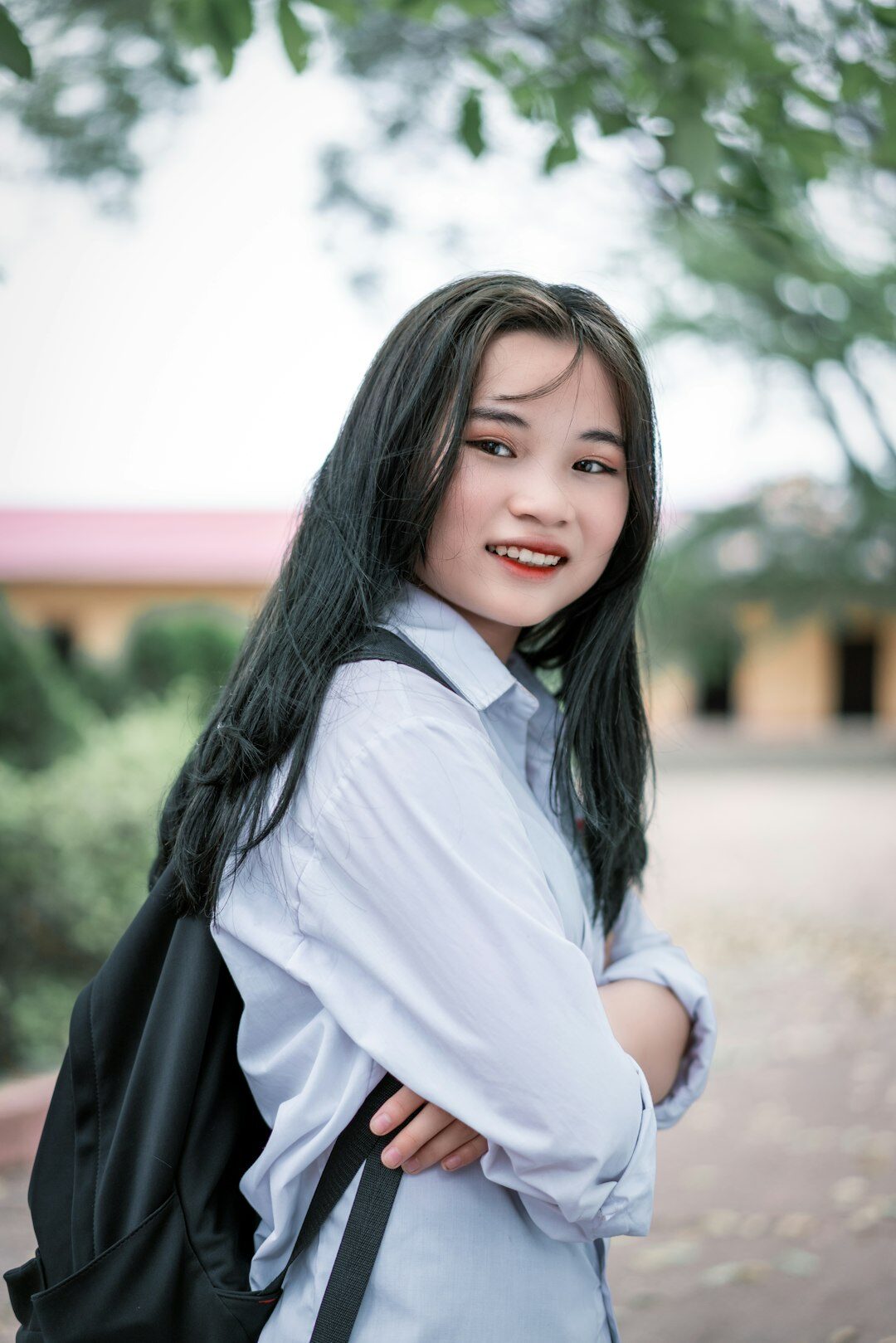 Portrait of a young female student